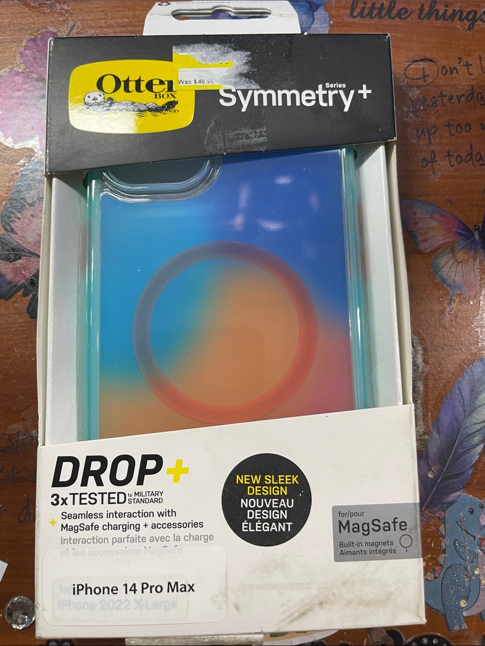OtterBox Symmetry+ iPhone 14 Pro Max Case - Blue Teal Gradient